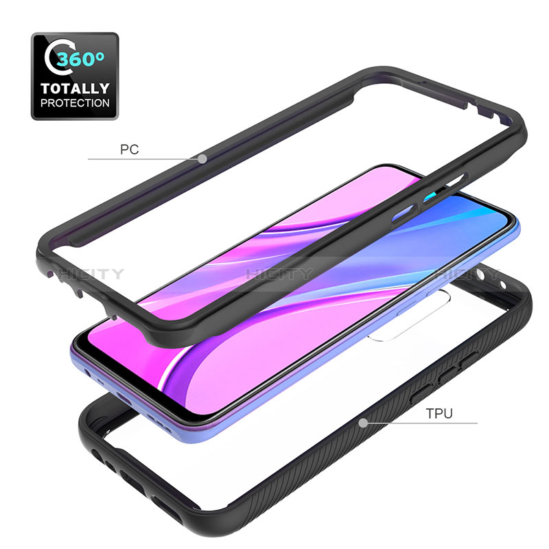 Custodia Silicone Trasparente Laterale 360 Gradi Cover ZJ4 per Xiaomi Redmi 9