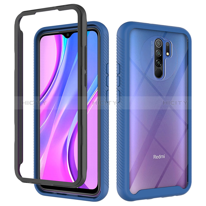 Custodia Silicone Trasparente Laterale 360 Gradi Cover ZJ4 per Xiaomi Redmi 9 Prime India