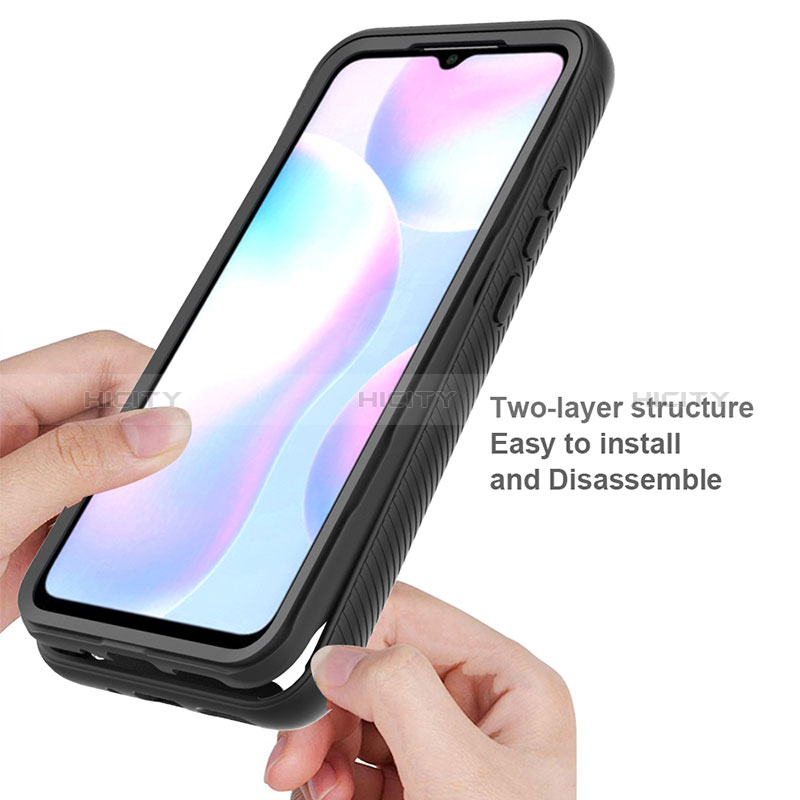 Custodia Silicone Trasparente Laterale 360 Gradi Cover ZJ4 per Xiaomi Redmi 9A