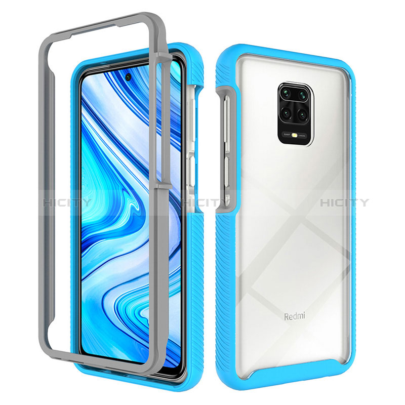 Custodia Silicone Trasparente Laterale 360 Gradi Cover ZJ4 per Xiaomi Redmi Note 9 Pro