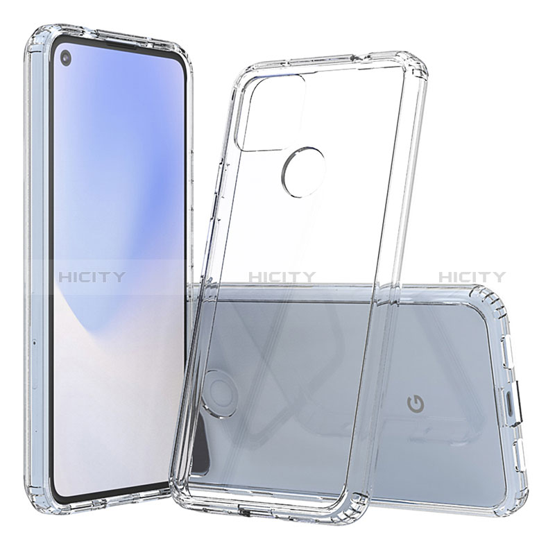 Custodia Silicone Trasparente Laterale 360 Gradi Cover ZJ5 per Google Pixel 5 XL 5G