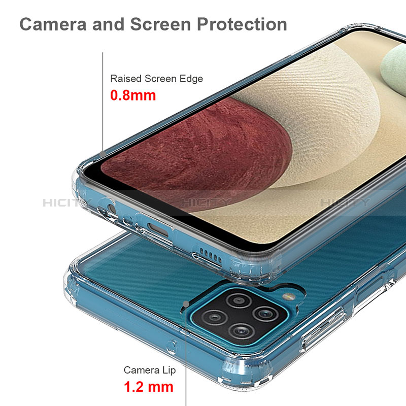 Custodia Silicone Trasparente Laterale 360 Gradi Cover ZJ5 per Samsung Galaxy A12