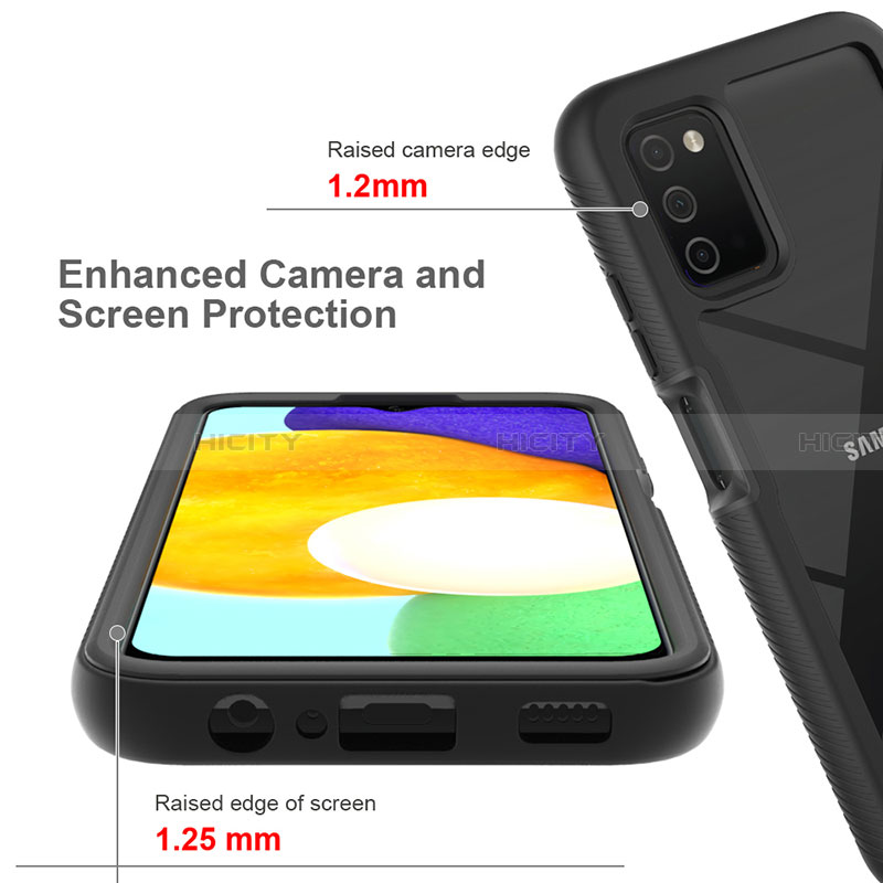 Custodia Silicone Trasparente Laterale 360 Gradi Cover ZJ5 per Samsung Galaxy F02S SM-E025F