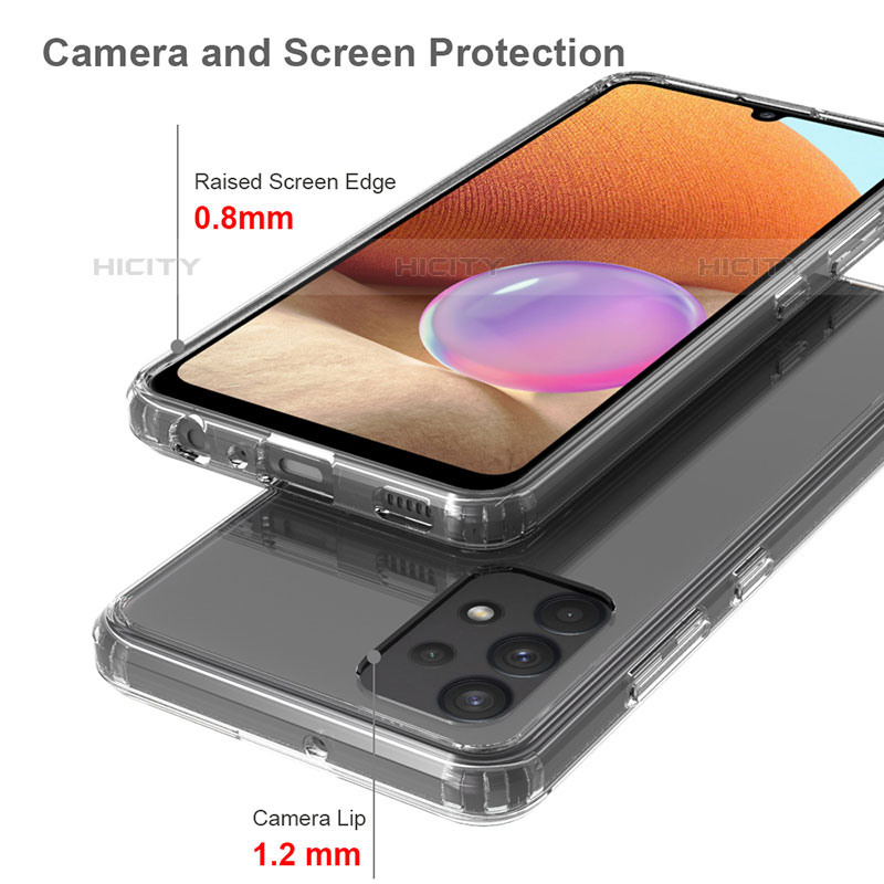 Custodia Silicone Trasparente Laterale 360 Gradi Cover ZJ5 per Samsung Galaxy M32 5G