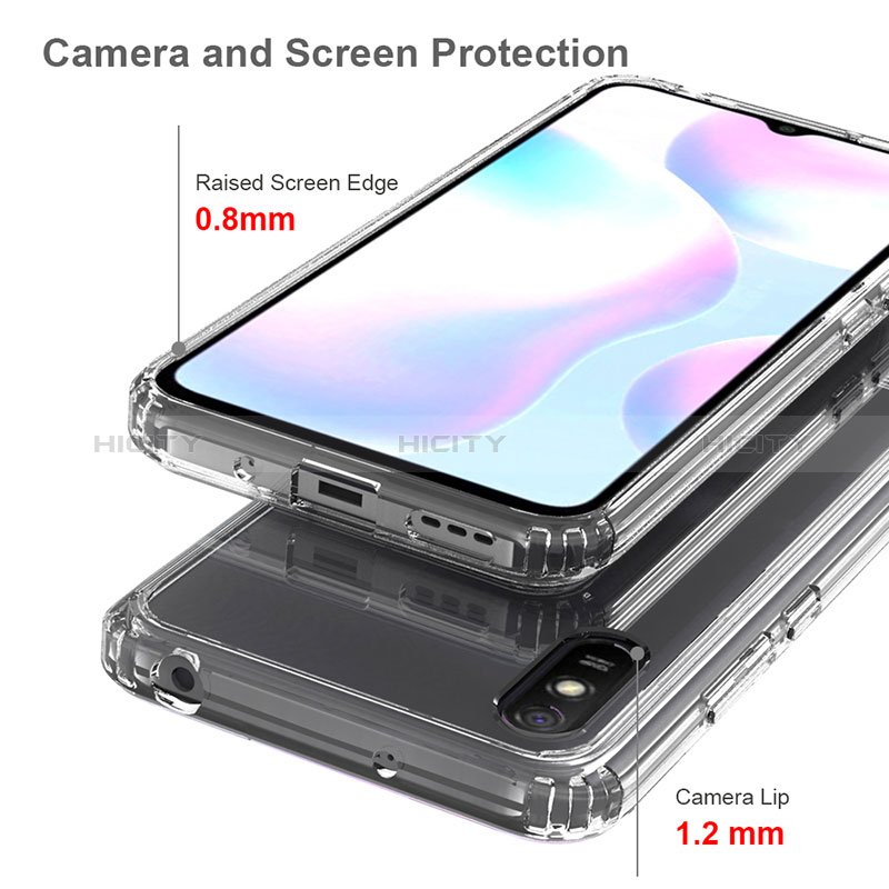 Custodia Silicone Trasparente Laterale 360 Gradi Cover ZJ5 per Xiaomi Redmi 9A