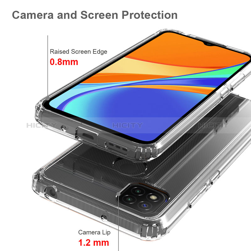 Custodia Silicone Trasparente Laterale 360 Gradi Cover ZJ5 per Xiaomi Redmi 9C