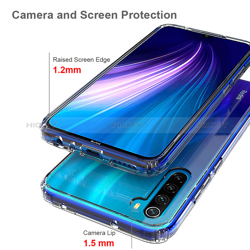 Custodia Silicone Trasparente Laterale 360 Gradi Cover ZJ5 per Xiaomi Redmi Note 8 (2021)