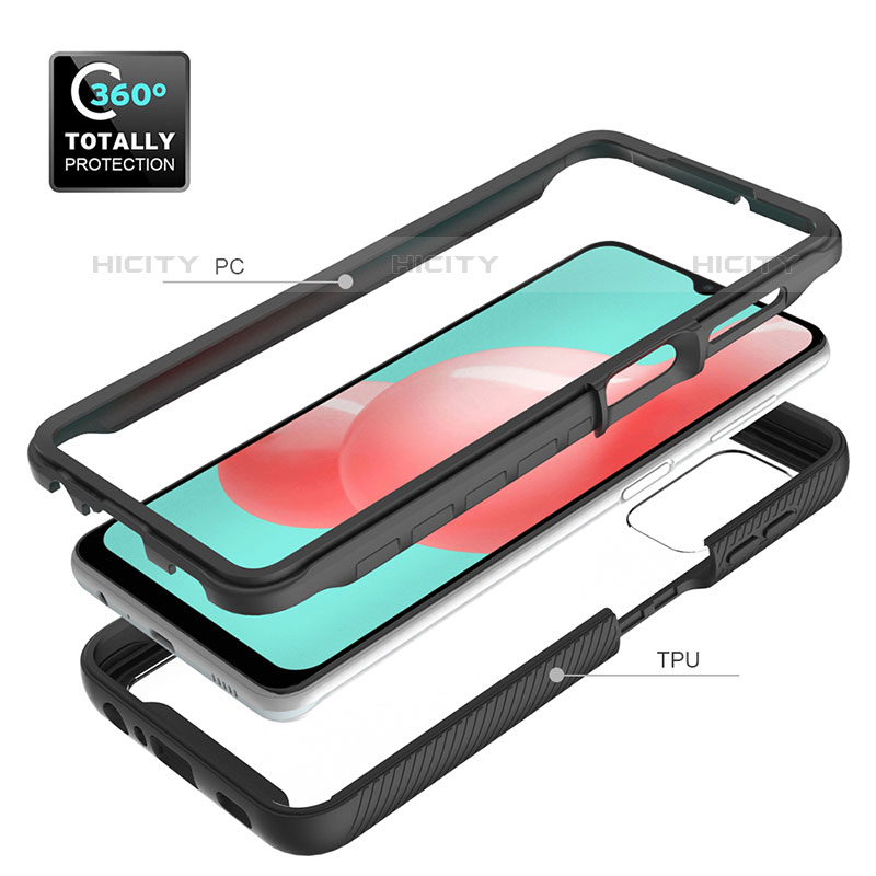 Custodia Silicone Trasparente Laterale 360 Gradi Cover ZJ6 per Samsung Galaxy M32 5G