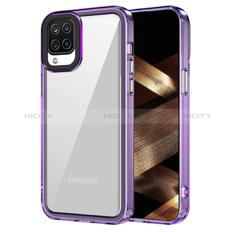 Custodia Silicone Trasparente Laterale Cover AC1 per Samsung Galaxy F12