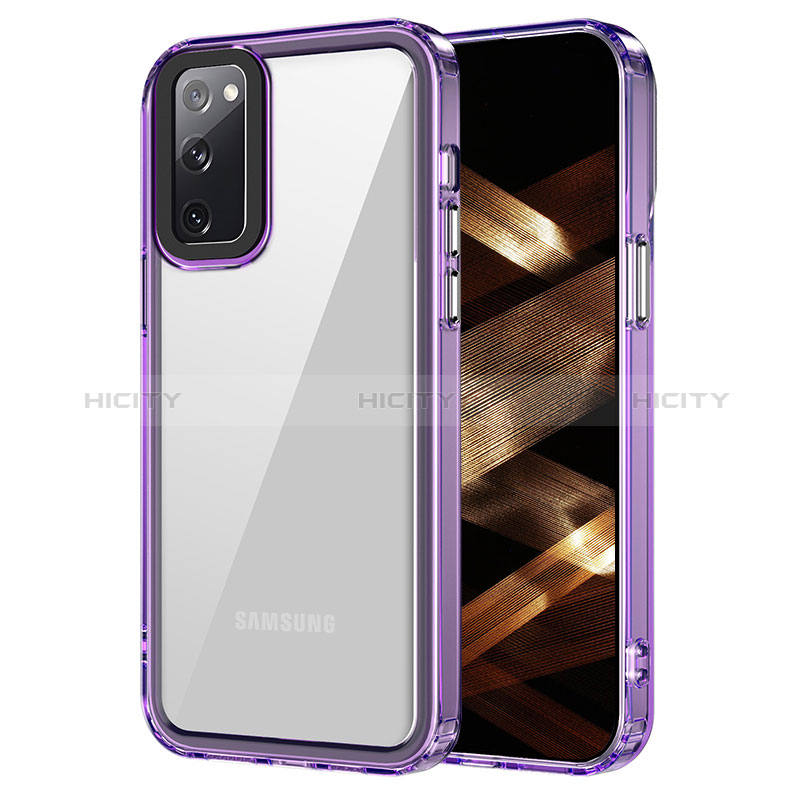 Custodia Silicone Trasparente Laterale Cover AC1 per Samsung Galaxy S20 FE 5G Lavanda