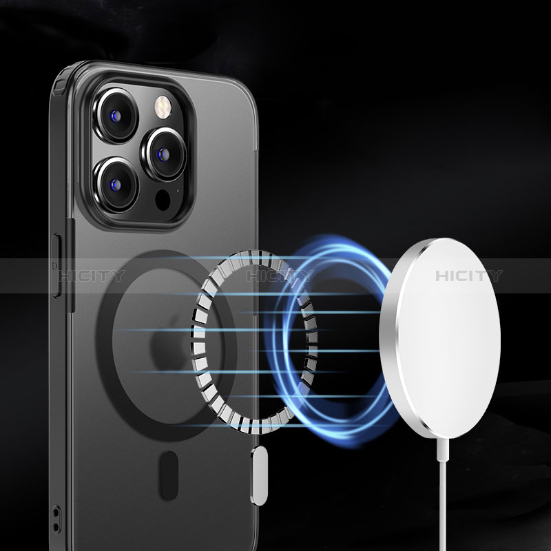 Custodia Silicone Trasparente Laterale Cover con Mag-Safe Magnetic QC1 per Apple iPhone 13 Pro