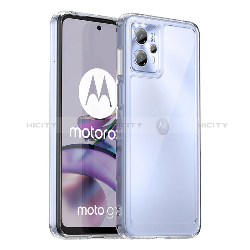Custodia Silicone Trasparente Laterale Cover J01S per Motorola Moto G13