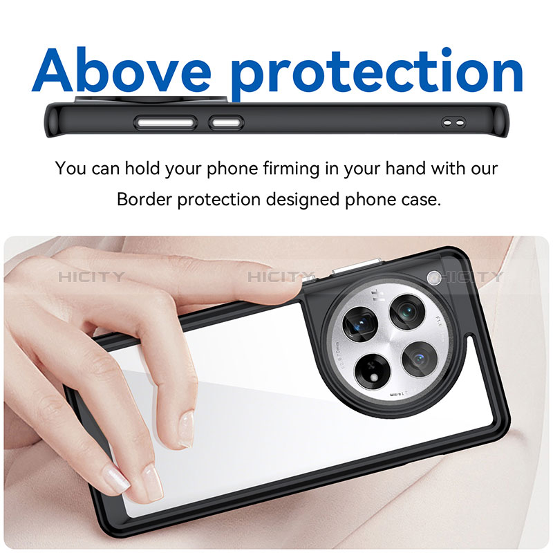 Custodia Silicone Trasparente Laterale Cover J01S per OnePlus 12 5G