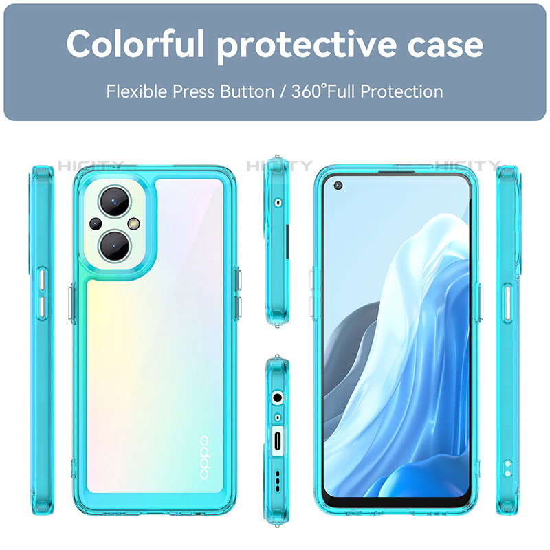 Custodia Silicone Trasparente Laterale Cover J01S per Oppo Reno7 Lite 5G