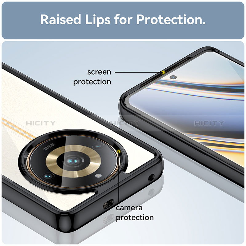 Custodia Silicone Trasparente Laterale Cover J01S per Realme 11 Pro+ Plus 5G