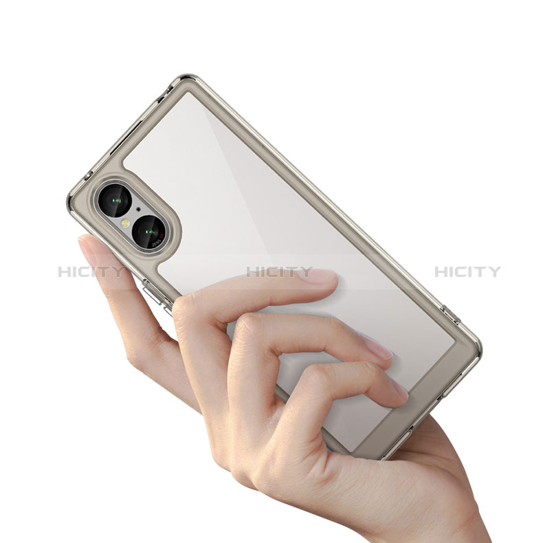 Custodia Silicone Trasparente Laterale Cover J01S per Sony Xperia 5 V