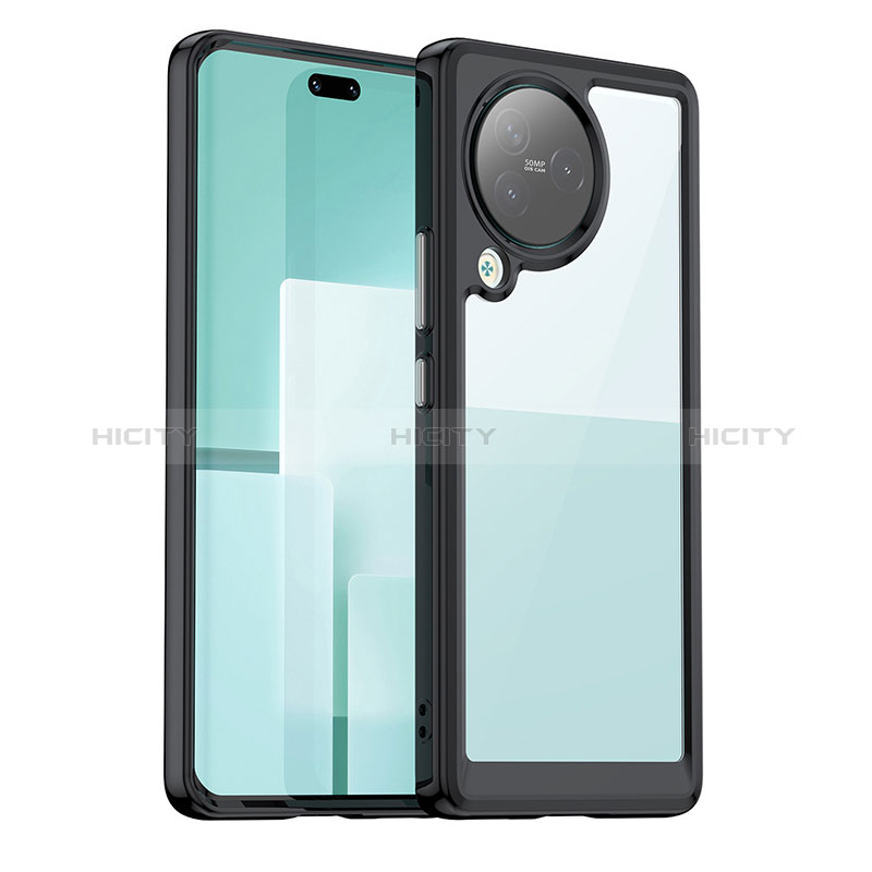 Custodia Silicone Trasparente Laterale Cover J01S per Xiaomi Civi 3 5G Nero