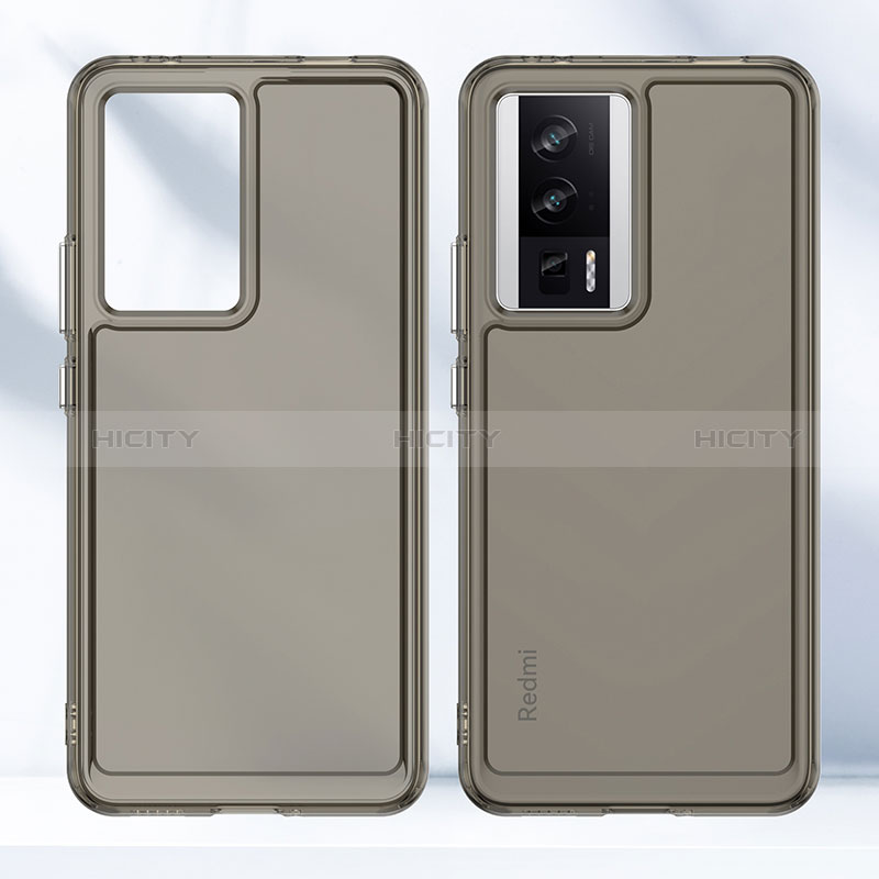 Custodia Silicone Trasparente Laterale Cover J01S per Xiaomi Poco F5 Pro 5G