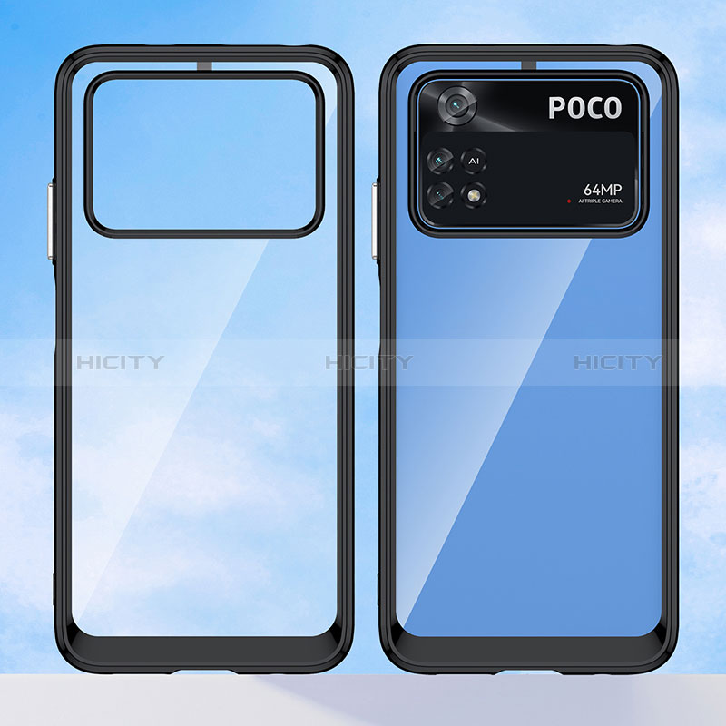 Custodia Silicone Trasparente Laterale Cover J01S per Xiaomi Poco M4 Pro 4G