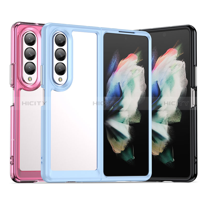 Custodia Silicone Trasparente Laterale Cover J02S per Samsung Galaxy Z Fold3 5G