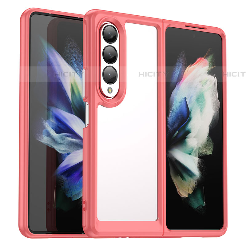 Custodia Silicone Trasparente Laterale Cover J02S per Samsung Galaxy Z Fold4 5G