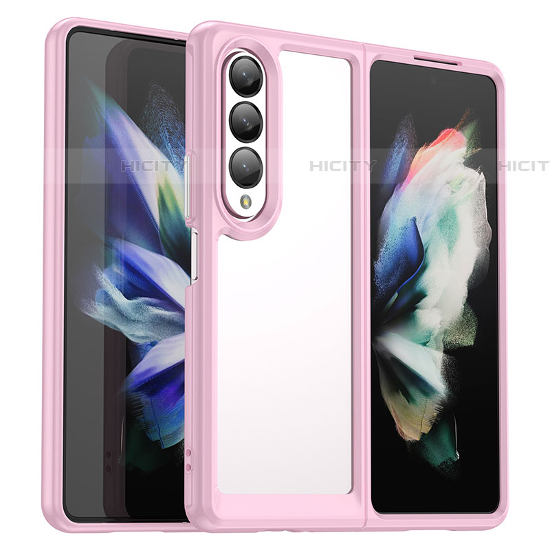 Custodia Silicone Trasparente Laterale Cover J02S per Samsung Galaxy Z Fold4 5G