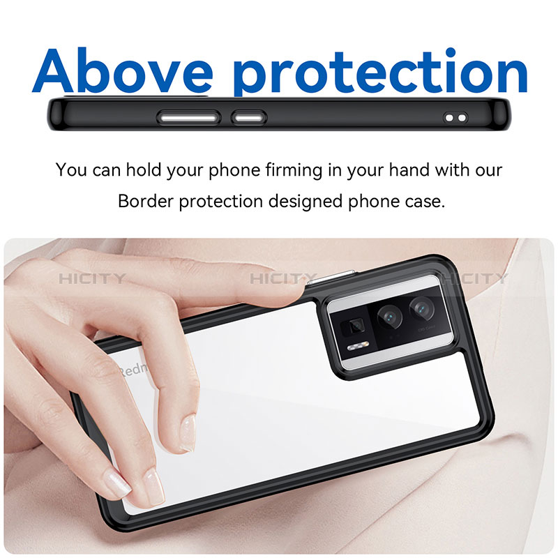 Custodia Silicone Trasparente Laterale Cover J02S per Xiaomi Poco F5 Pro 5G