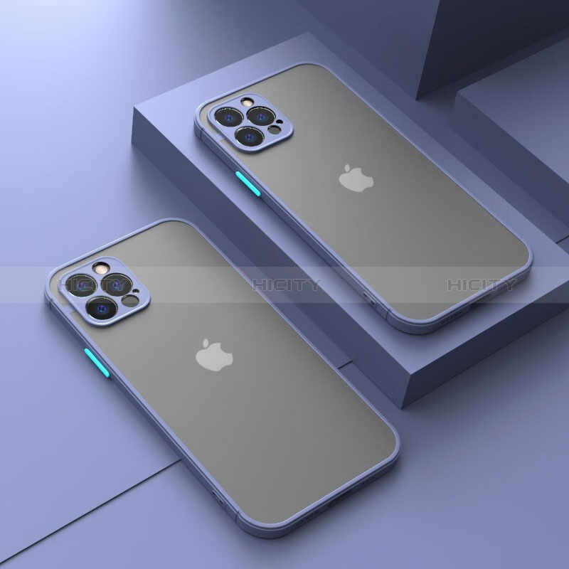 Custodia Silicone Trasparente Laterale Cover LS1 per Apple iPhone 13 Pro Grigio Lavanda
