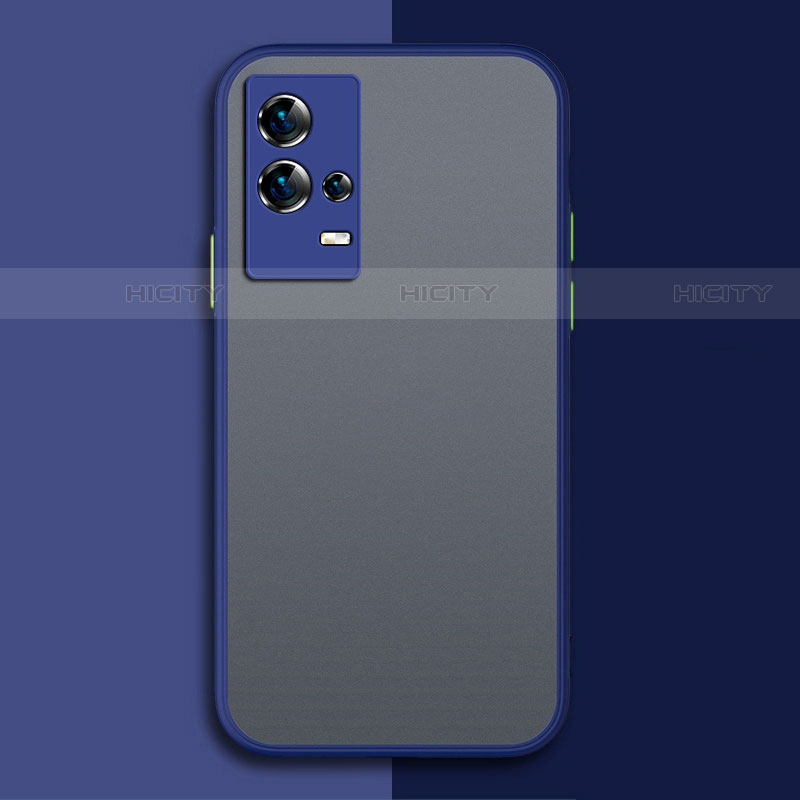 Custodia Silicone Trasparente Laterale Cover M01 per Vivo iQOO 8 Pro 5G Blu