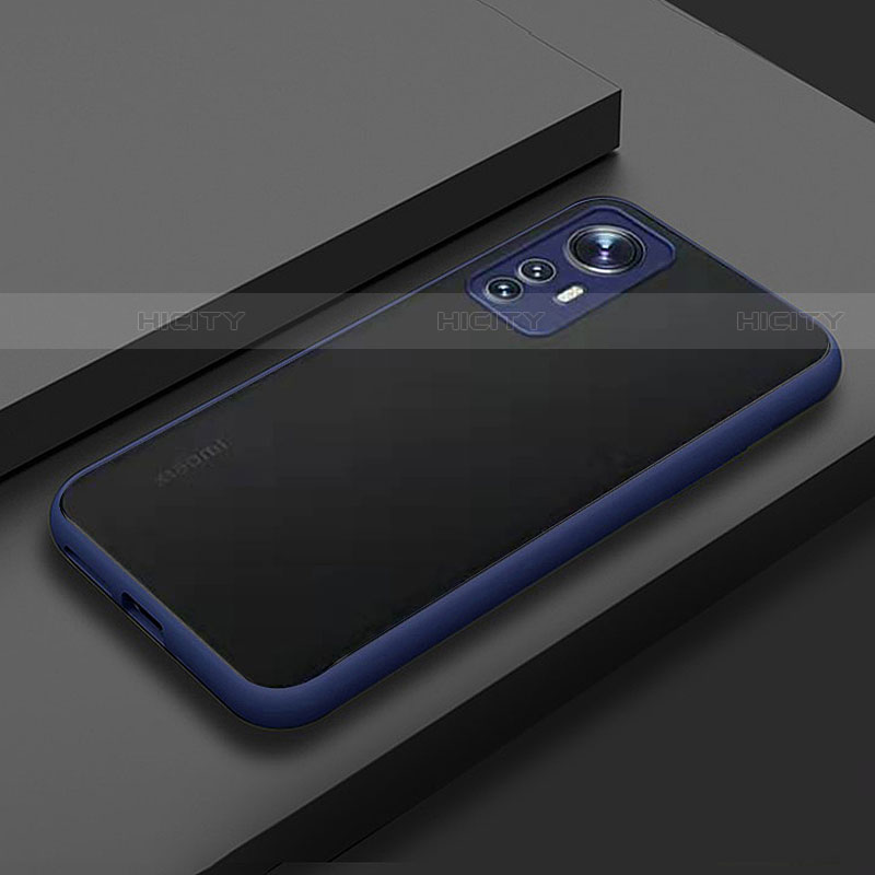 Custodia Silicone Trasparente Laterale Cover M02 per Xiaomi Mi 12 Pro 5G Blu