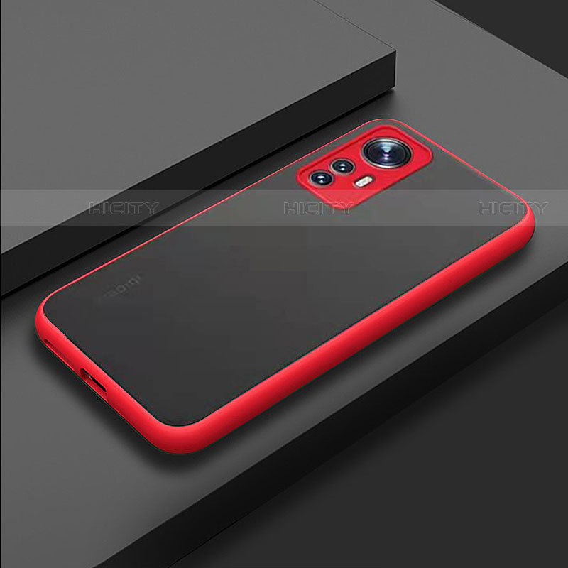 Custodia Silicone Trasparente Laterale Cover M02 per Xiaomi Mi 12 Pro 5G Rosso