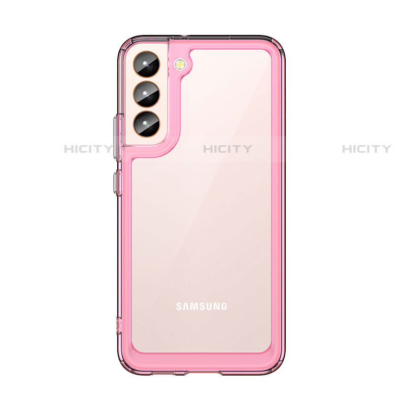 Custodia Silicone Trasparente Laterale Cover M03 per Samsung Galaxy S21 5G Oro Rosa