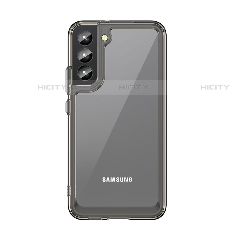 Custodia Silicone Trasparente Laterale Cover M03 per Samsung Galaxy S21 Plus 5G Grigio