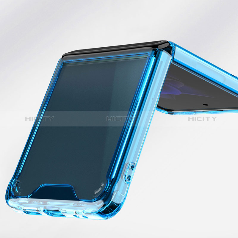 Custodia Silicone Trasparente Laterale Cover P01 per Samsung Galaxy Z Flip3 5G
