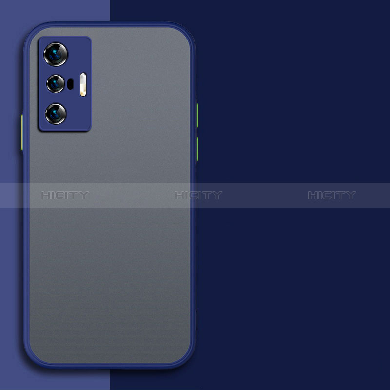 Custodia Silicone Trasparente Laterale Cover P01 per Vivo X70 5G Blu