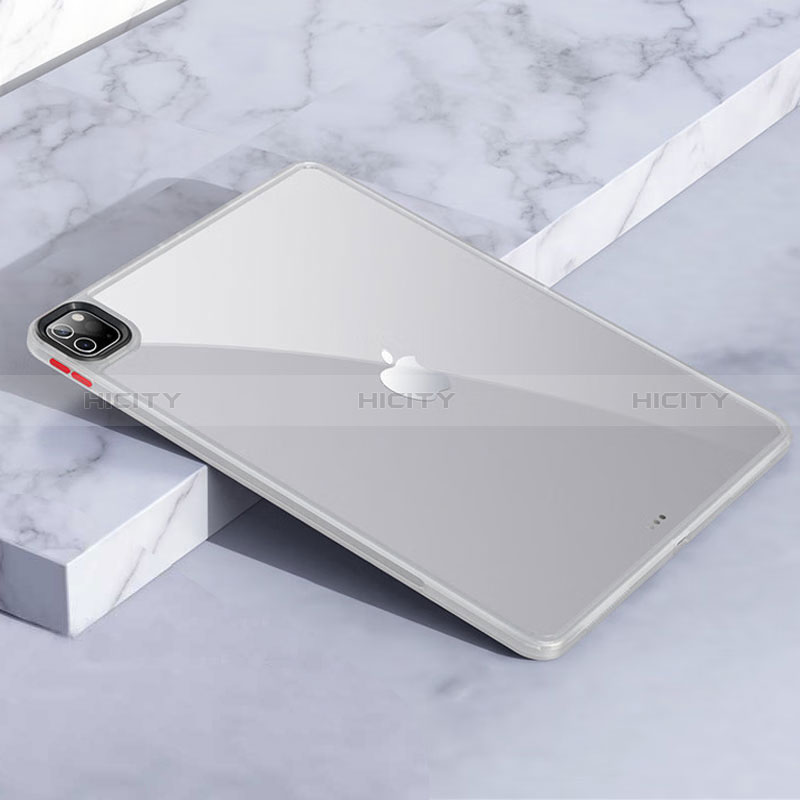 Custodia Silicone Trasparente Laterale Cover per Apple iPad Pro 11 (2020) Bianco