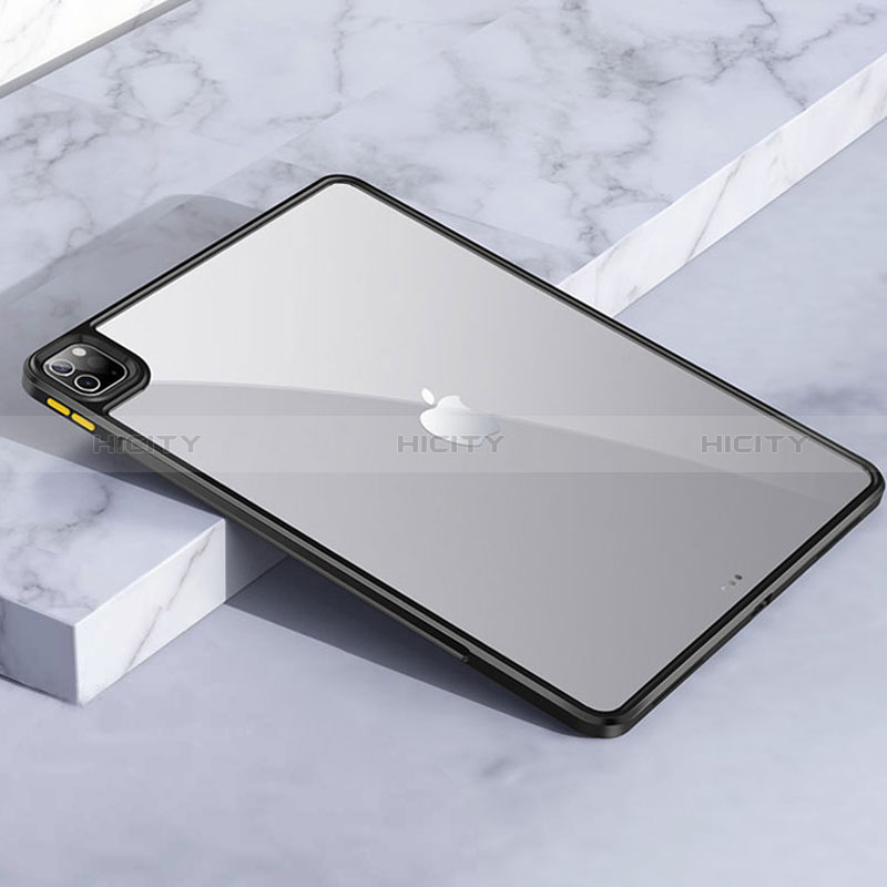 Custodia Silicone Trasparente Laterale Cover per Apple iPad Pro 11 (2020) Nero