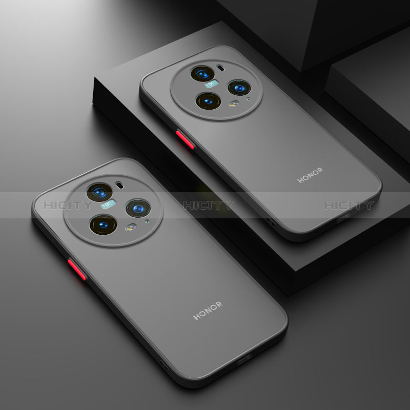 Custodia Silicone Trasparente Laterale Cover per Huawei Honor Magic5 Pro 5G Nero
