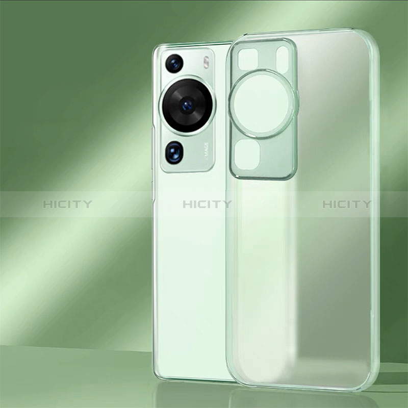 Custodia Silicone Trasparente Laterale Cover per Huawei P60 Pro Verde Pastello