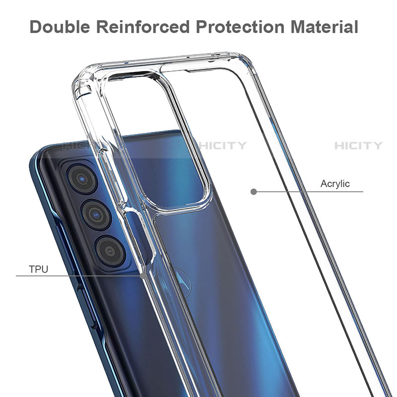 Custodia Silicone Trasparente Laterale Cover per Motorola Moto Edge (2021) 5G