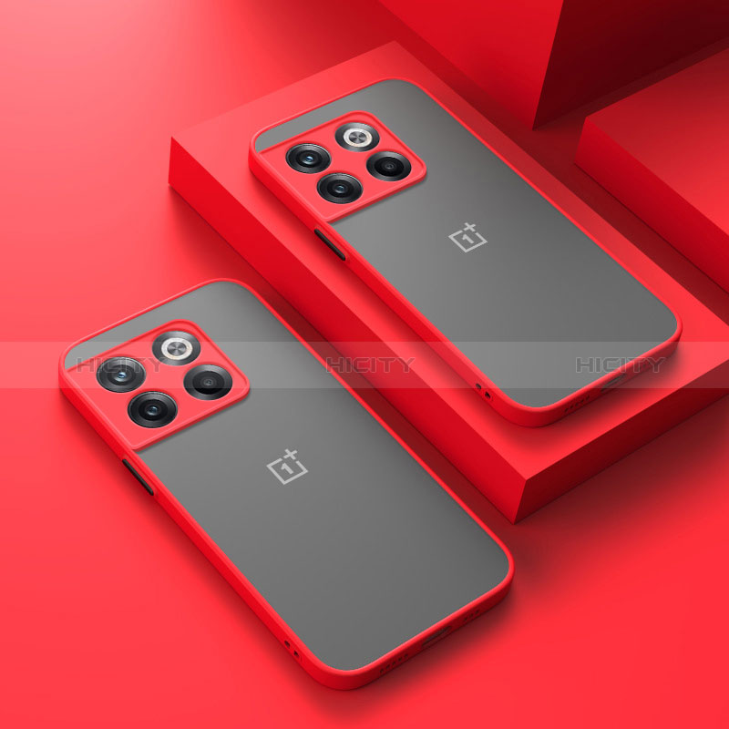 Custodia Silicone Trasparente Laterale Cover per OnePlus Ace 3 5G Rosso