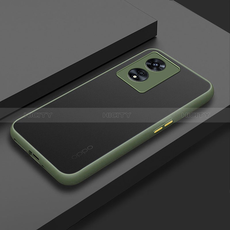 Custodia Silicone Trasparente Laterale Cover per Oppo A78 5G Verde Militare