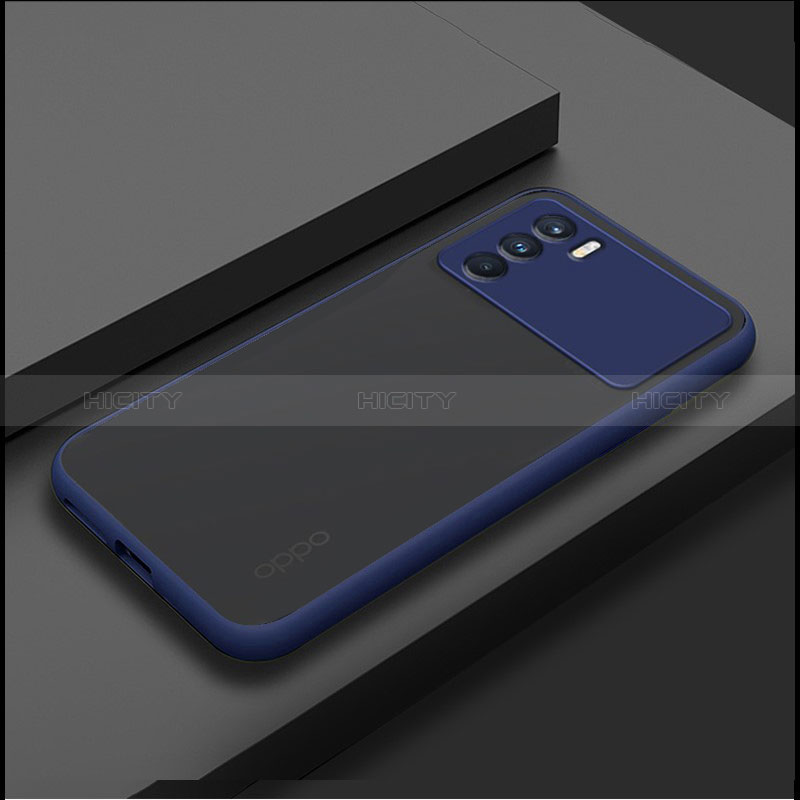 Custodia Silicone Trasparente Laterale Cover per Oppo K9 Pro 5G Blu