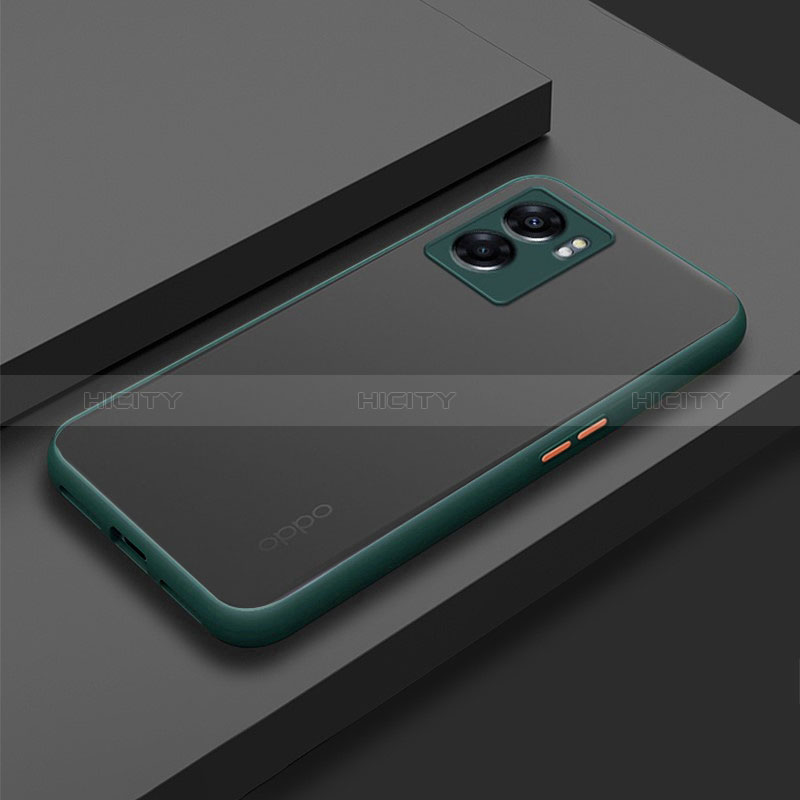 Custodia Silicone Trasparente Laterale Cover per Realme V23 5G Verde Notte