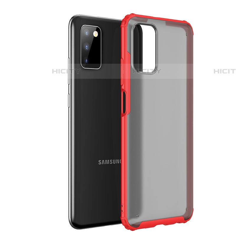 Custodia Silicone Trasparente Laterale Cover per Samsung Galaxy A03s Rosso