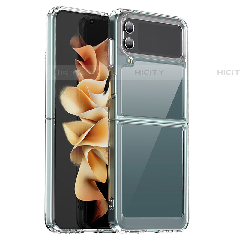 Custodia Silicone Trasparente Laterale Cover per Samsung Galaxy Z Flip4 5G