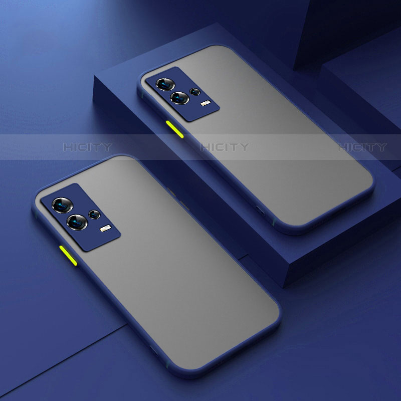 Custodia Silicone Trasparente Laterale Cover per Vivo iQOO 8 5G Blu