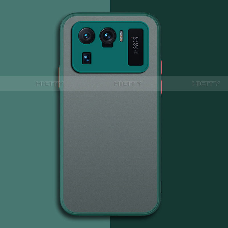 Custodia Silicone Trasparente Laterale Cover per Xiaomi Mi 11 Ultra 5G Verde
