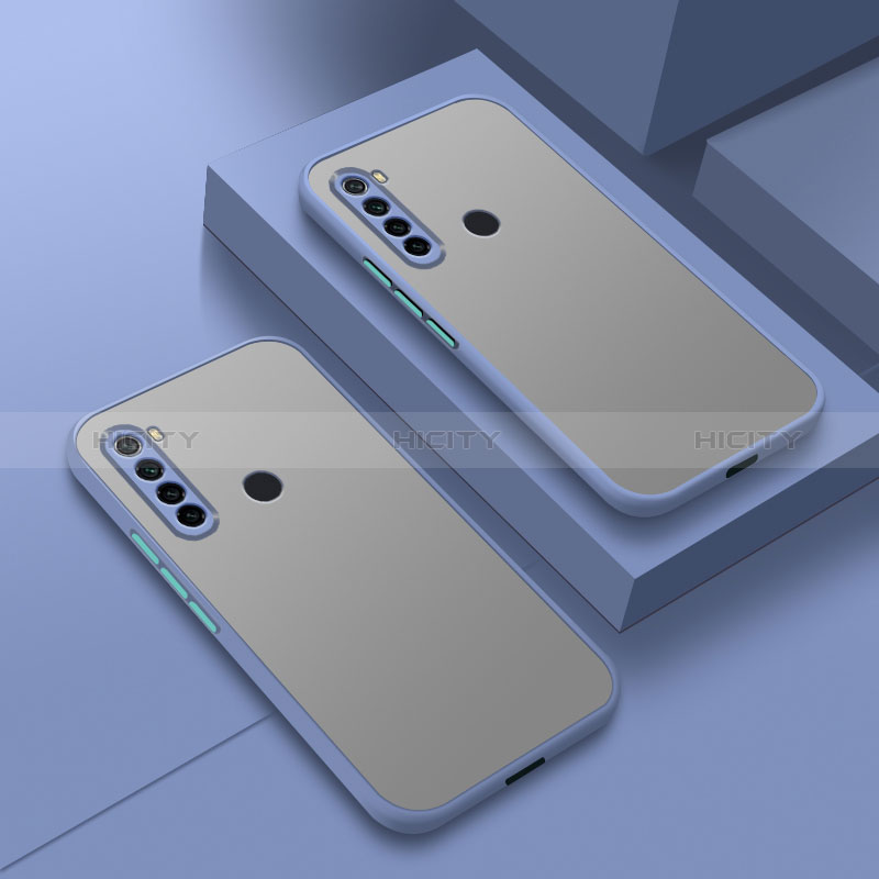 Custodia Silicone Trasparente Laterale Cover per Xiaomi Redmi Note 8 (2021) Grigio Lavanda