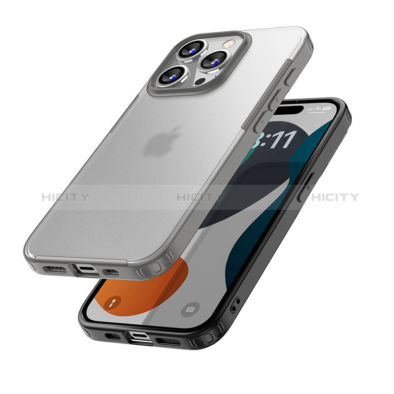 Custodia Silicone Trasparente Laterale Cover QC1 per Apple iPhone 13 Pro